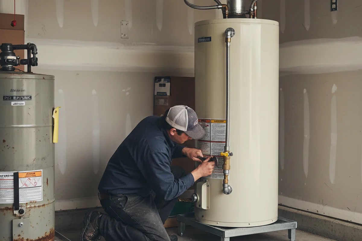 Water heater and shutoff valve replacement in Ringsted